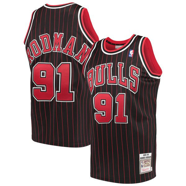 Camiseta Dennis Rodman 91 Chicago Bulls 2019-2020 Negro Hombre