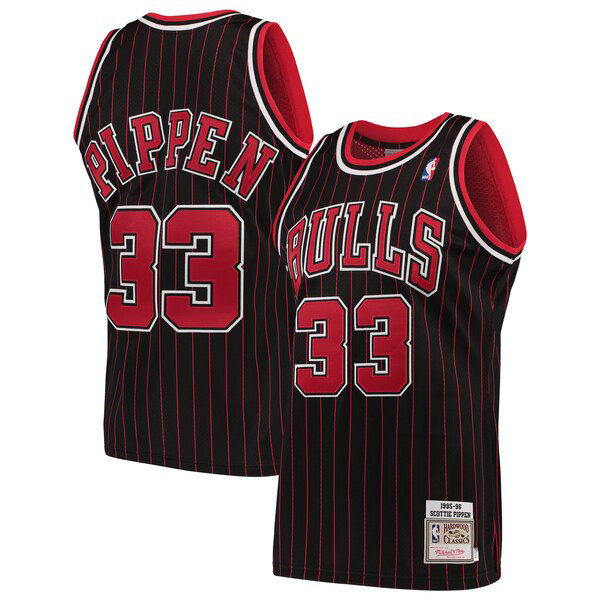 Camiseta Scottie Pippen 33 Chicago Bulls 2019 Negro Hombre