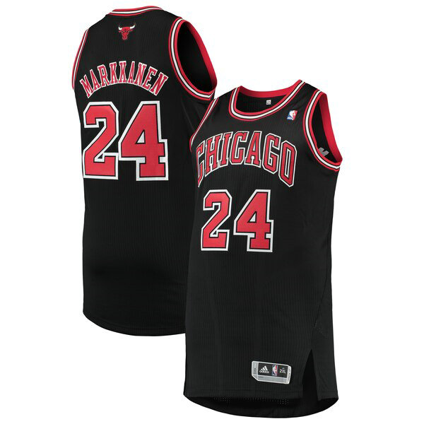 Camiseta Lauri arkkanen 24 Chicago Bulls 2019-2020 Negro Hombre