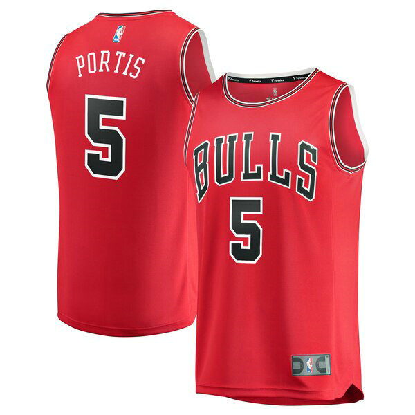 Camiseta Bobby Portis 5 Chicago Bulls 2019 Rojo Hombre