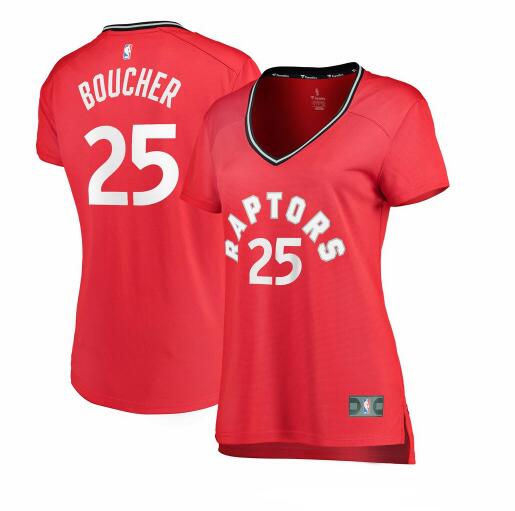 Camiseta Chris Boucher 25 Toronto Raptors icon edition Rojo Mujer