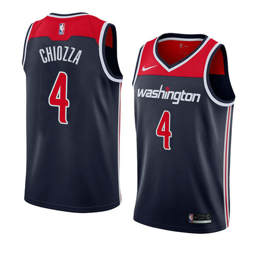 Camiseta Chris Chiozza 4 Washington Wizards Statement 2018 Negro Hombre