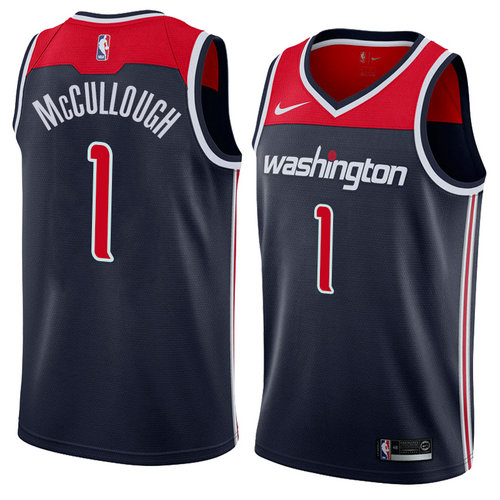 Camiseta Chris McCullough 1 Washington Wizards Statement 2018 Negro Hombre