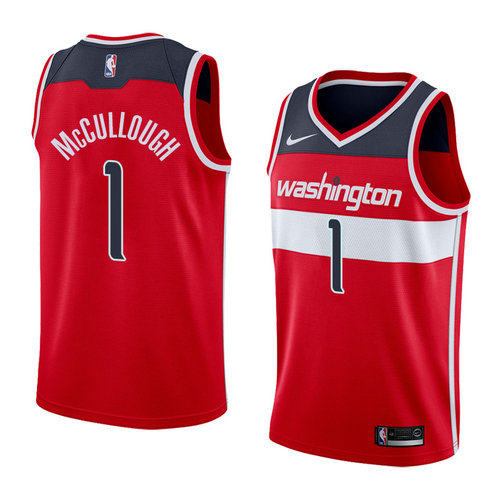 Camiseta Chris Mccullough 1 Washington Wizards Icon 2018 Rojo Hombre
