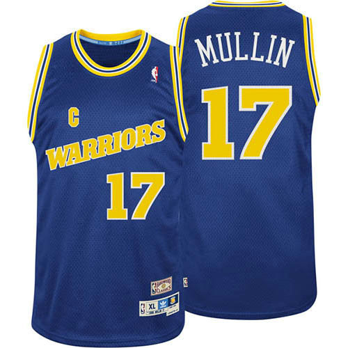 Camiseta Chris Mullin 17 Golden State Warriors Retro Azul Hombre
