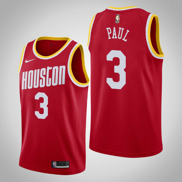 Camiseta Chris Paul 3 Houston Rockets 2020-21 Temporada Statement Rojo Hombre