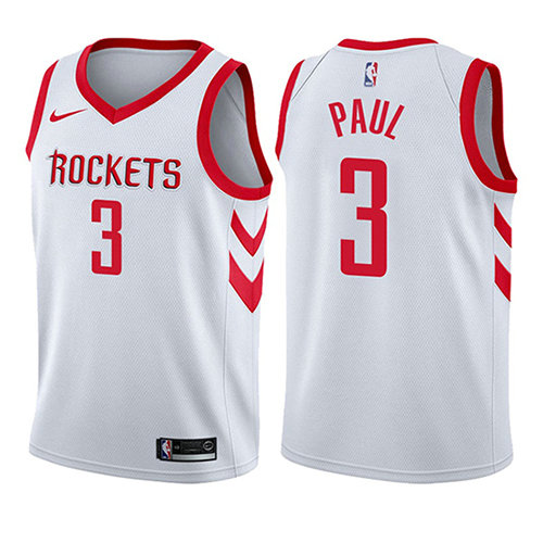 Camiseta Chris Paul 3 Houston Rockets Association 2017-18 Blanco Nino