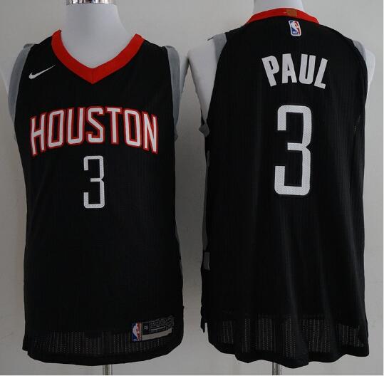 Camiseta Chris Paul 3 Houston Rockets Negro Hombre