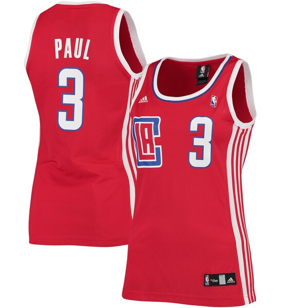 Camiseta Chris Paul 3 Los Angeles Clippers Réplica Rojo Mujer