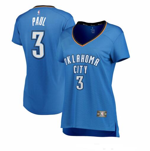 Camiseta Chris Paul 3 Oklahoma City Thunder icon edition Azul Mujer