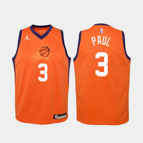 Camiseta Chris Paul 3 Phoenix Suns 2020-21 Statement naranja Hombre