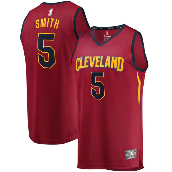 Camiseta JR Smith 5 Cleveland Cavaliers 2019 Rojo Hombre