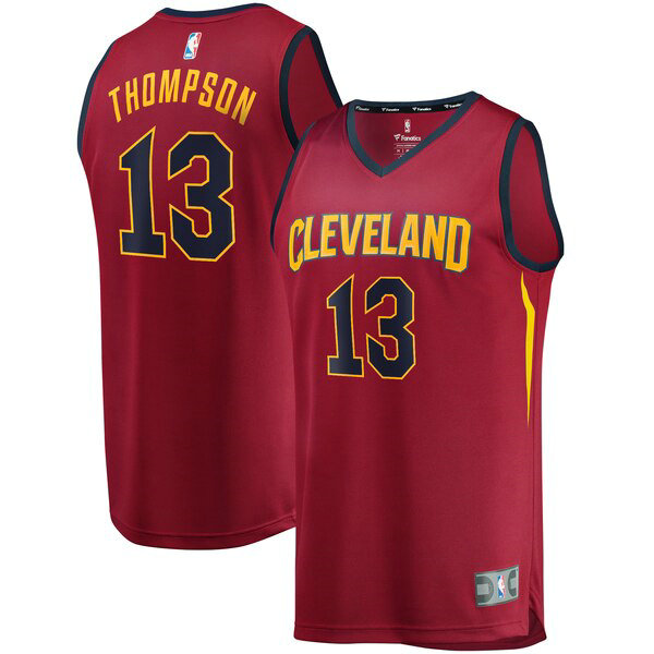 Camiseta Tristan Thompson 13 Cleveland Cavaliers 2019 Rojo Hombre