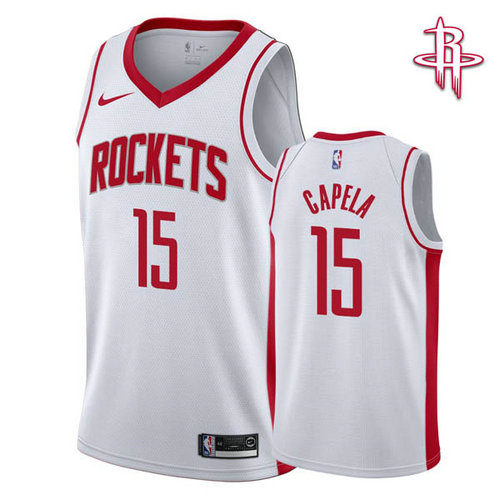 Camiseta Clint Capela 15 Houston Rockets 2019-20 blanca Hombre