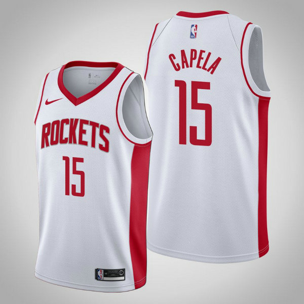 Camiseta Clint Capela 15 Houston Rockets 2020-21 Temporada Statement Bianca Hombre