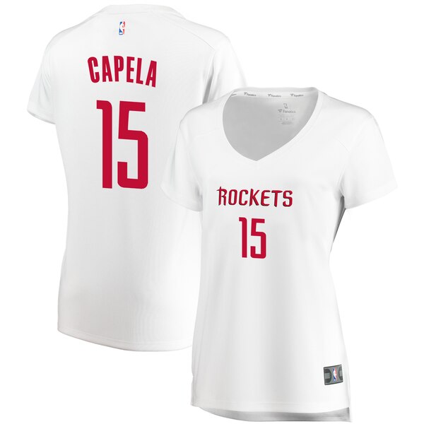 Camiseta Clint Capela 15 Houston Rockets association edition Blanco Mujer