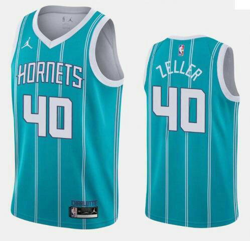 Camiseta Cody Zeller 40 Charlotte Hornets 2020-21 Jordan Brand Icon Edition Swingman azul Hombre