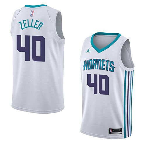 Camiseta Cody Zeller 40 Charlotte Hornets Association 2018 Blanco Hombre