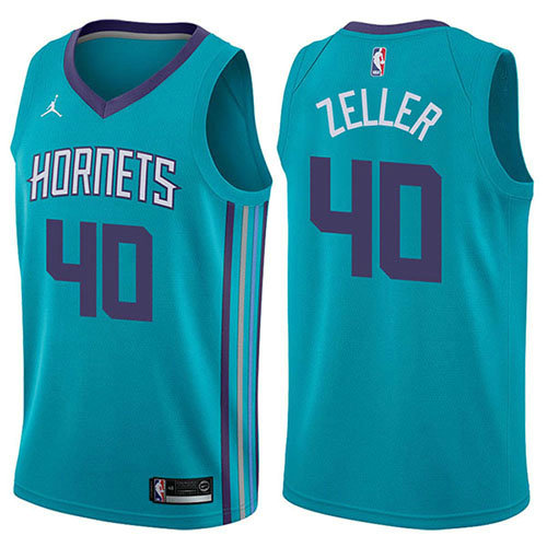 Camiseta Cody Zeller 40 Charlotte Hornets Icon 2017-18 Verde Hombre