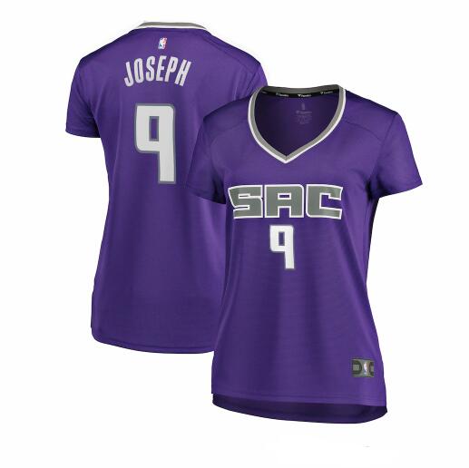 Camiseta Cory Joseph 9 Sacramento Kings icon edition Púrpura Mujer