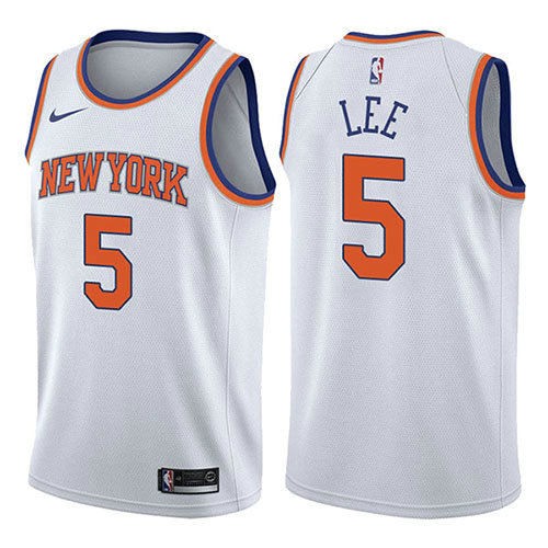 Camiseta Courtney Lee 5 New York Knicks Association 2017-18 Blanco Hombre
