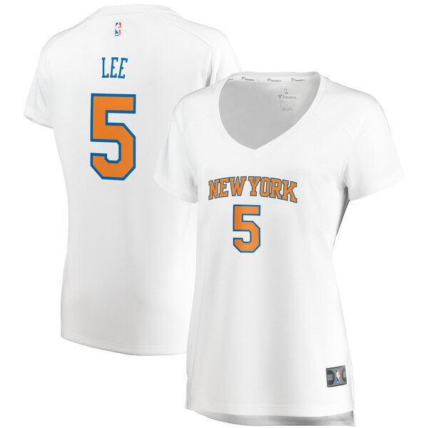 Camiseta Courtney Lee 5 New York Knicks association edition Blanco Mujer