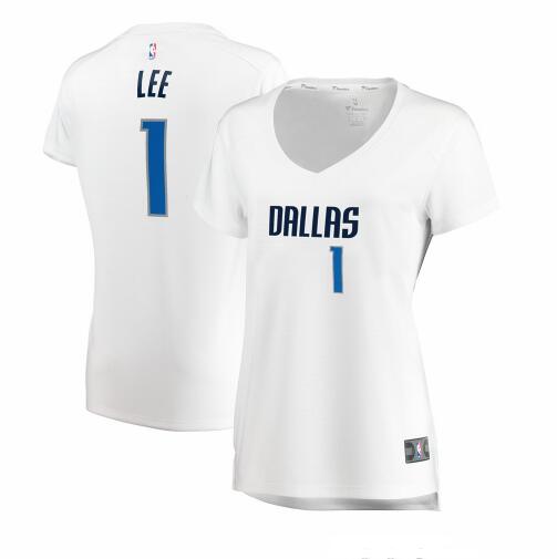 Camiseta Courtney Lee Dallas 1 Dallas Mavericks association edition Blanco Mujer