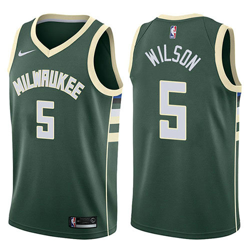 Camiseta D.J. Wilson 5 Milwaukee Bucks Swingman Icon 2017-18 Verde Hombre