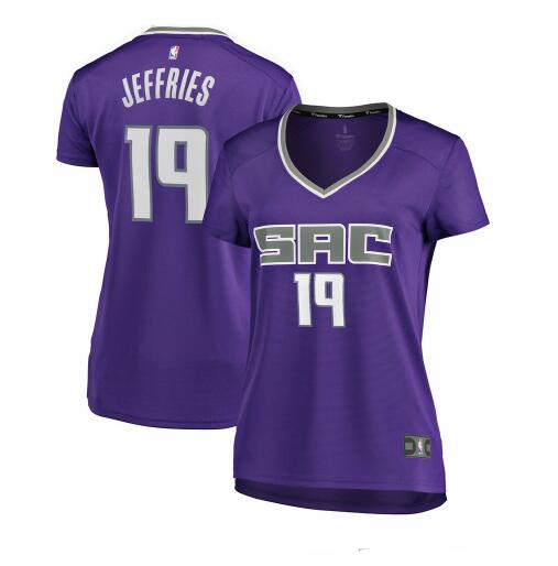 Camiseta DaQuan Jeffries 19 Sacramento Kings icon edition Púrpura Mujer