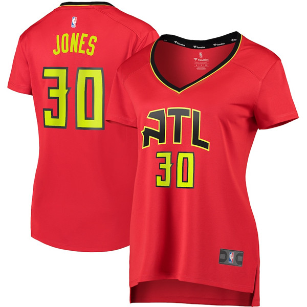 Camiseta Damian Jones 30 Atlanta Hawks statement edition Rojo Mujer