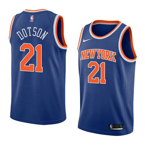 Camiseta Damyean Dotson 21 New York Knicks Icon 2018 Azul Hombre