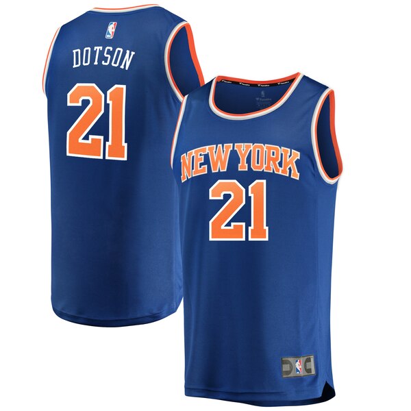Camiseta Damyean Dotson 21 New York Knicks icon edition Azul Hombre