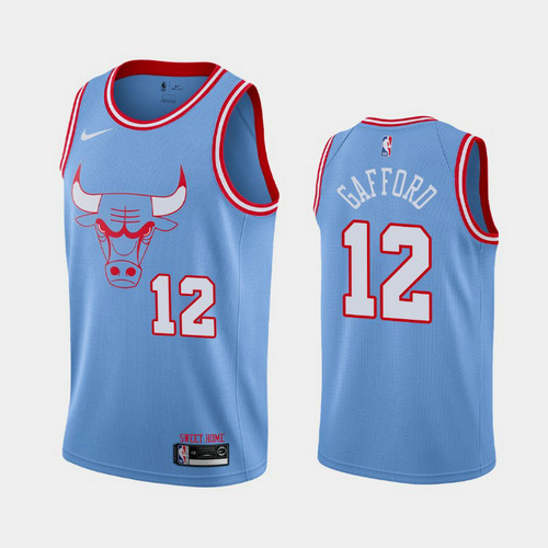 Camiseta Daniel Gafford 12 Chicago Bulls 2019-20 Ciudad Azul Hombre