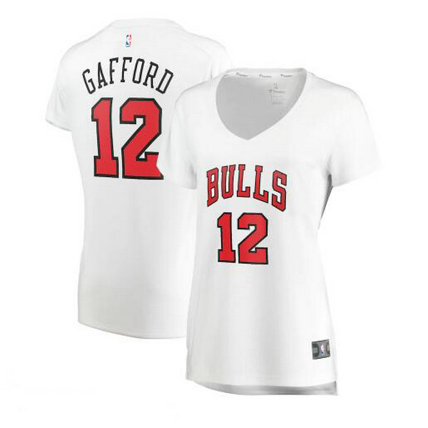 Camiseta Daniel Gafford 12 Chicago Bulls association edition Blanco Mujer