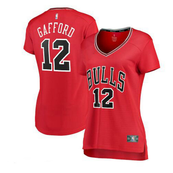 Camiseta Daniel Gafford 12 Chicago Bulls icon edition Rojo Mujer