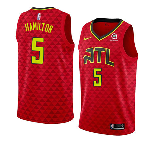 Camiseta Daniel Hamilton 5 Atlanta Hawks Statement 2018 Rojo Hombre