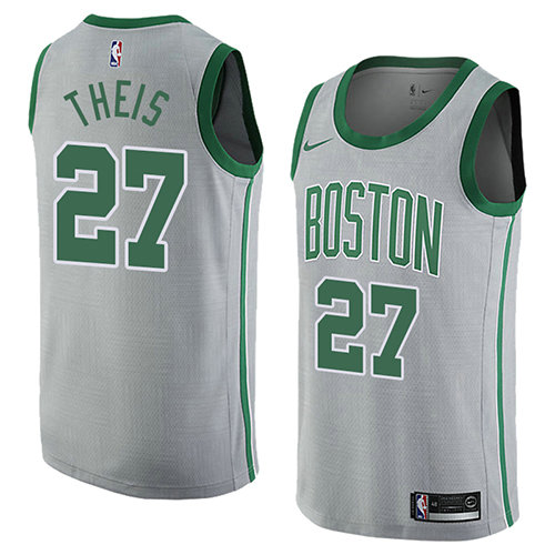 Camiseta Daniel Theis 27 Boston Celtics Ciudad 2018 Gris Hombre