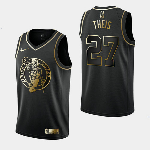 Camiseta Daniel Theis 27 Boston Celtics Golden Edition Negro Hombre