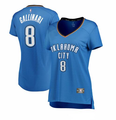 Camiseta Danilo Gallinari 8 Oklahoma City Thunder icon edition Azul Mujer