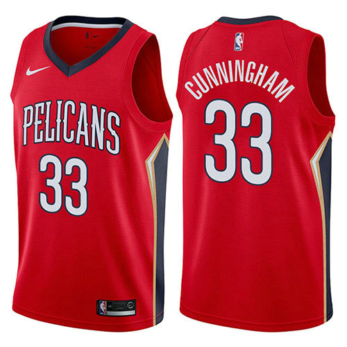 Camiseta Dante Cunningham 33 New Orleans Pelicans Statement 2017-18 Rojo Hombre