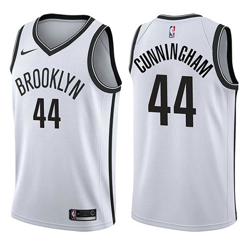 Camiseta Dante Cunningham 44 Brooklyn Nets Association 2017-18 Blanco Hombre