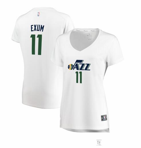 Camiseta Dante Exum 11 Utah Jazz association edition Blanco Mujer