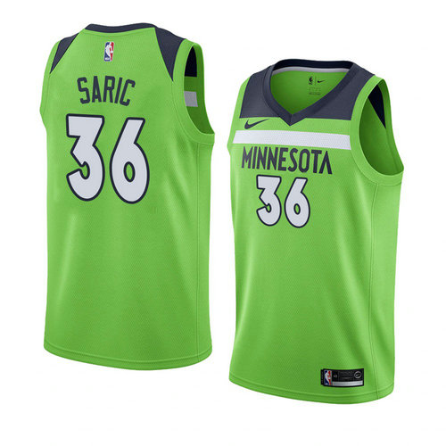 Camiseta Dario Saric 36 Minnesota Timberwolves Statement 2018 Verde Hombre