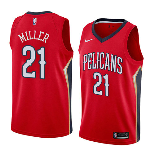 Camiseta Darius Miller 21 New Orleans Pelicans Statement 2018 Rojo Hombre