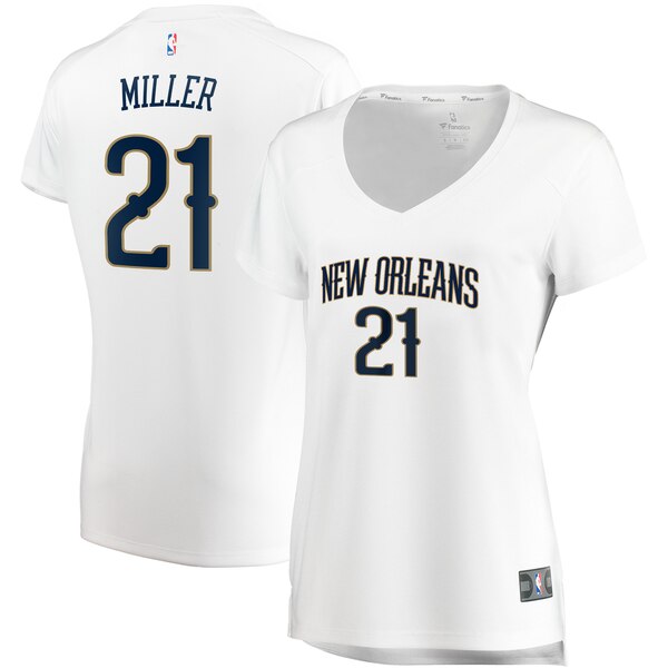 Camiseta Darius Miller 21 New Orleans Pelicans association edition Blanco Mujer