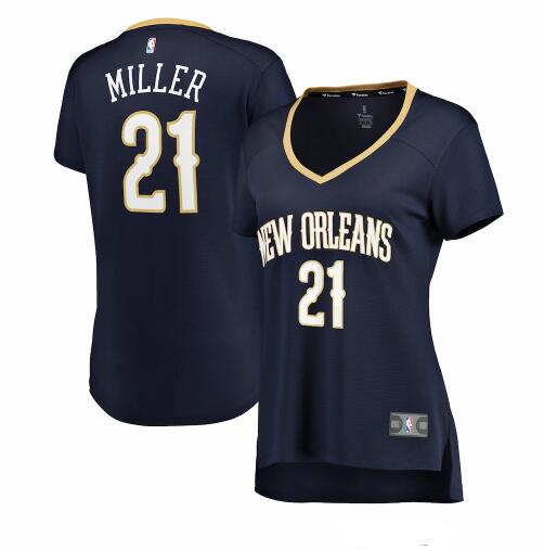Camiseta Darius Miller 21 New Orleans Pelicans icon edition Armada Mujer