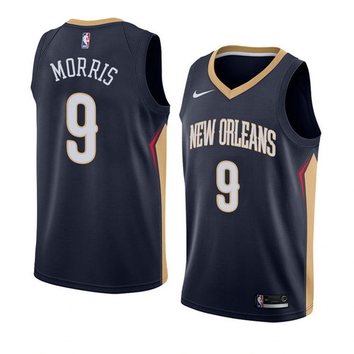 Camiseta Darius Morris 9 New Orleans Pelicans Icon 2018 Azul Hombre