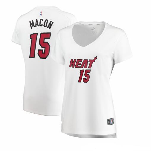 Camiseta Daryl Macon 15 Miami Heat association edition Blanco Mujer