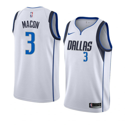 Camiseta Daryl Macon 3 Dallas Mavericks Association 2018-19 Blanco Hombre