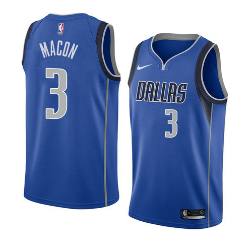 Camiseta Daryl Macon 3 Dallas Mavericks Icon 2018 Azul Hombre